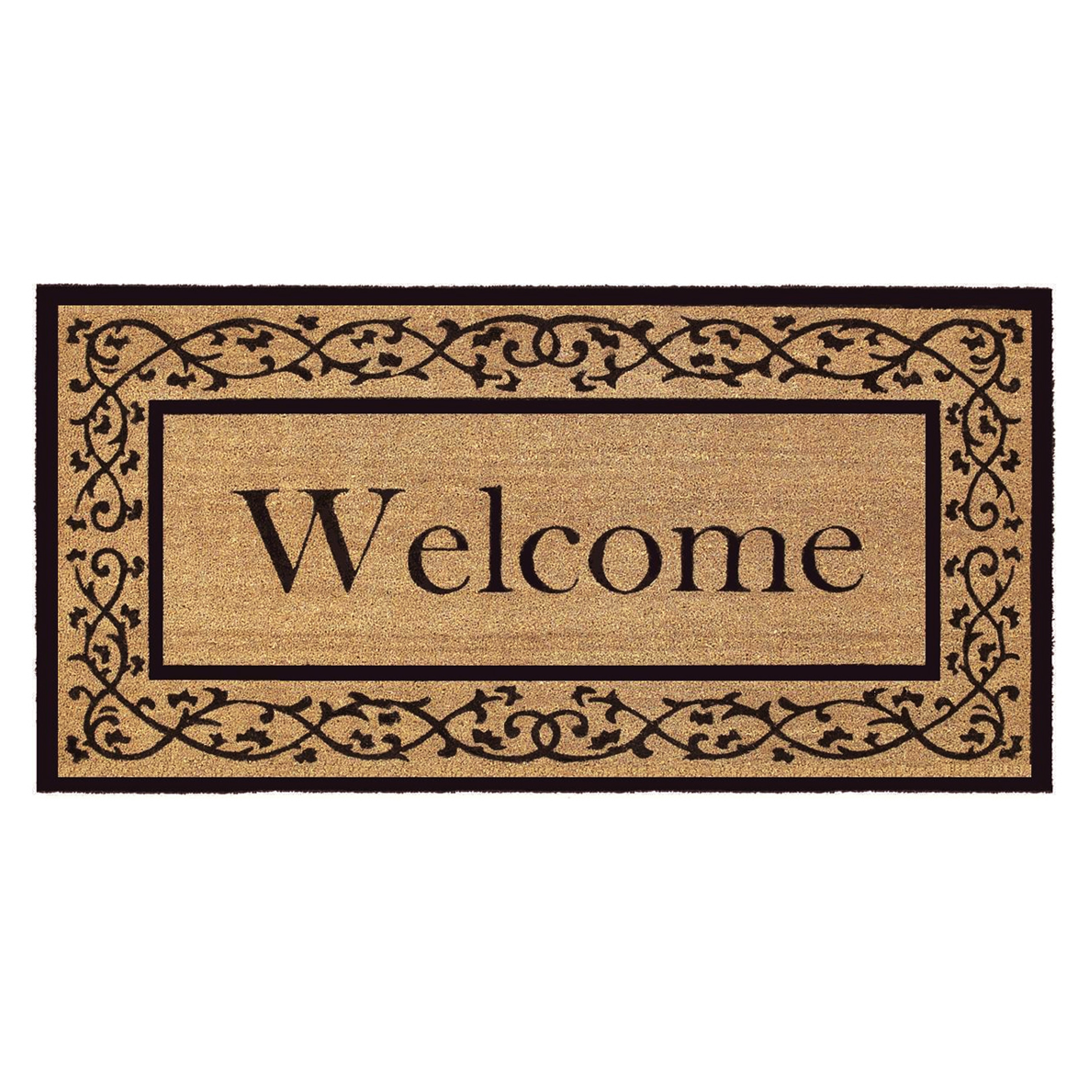 Coir With Vinyl Backing 36x72 Inch Welcome Door Mat