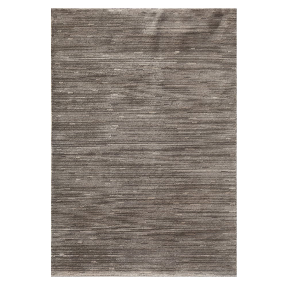 Hand knotted Stripes Ashwood Wool/ Art silk Rug (96 X 136)