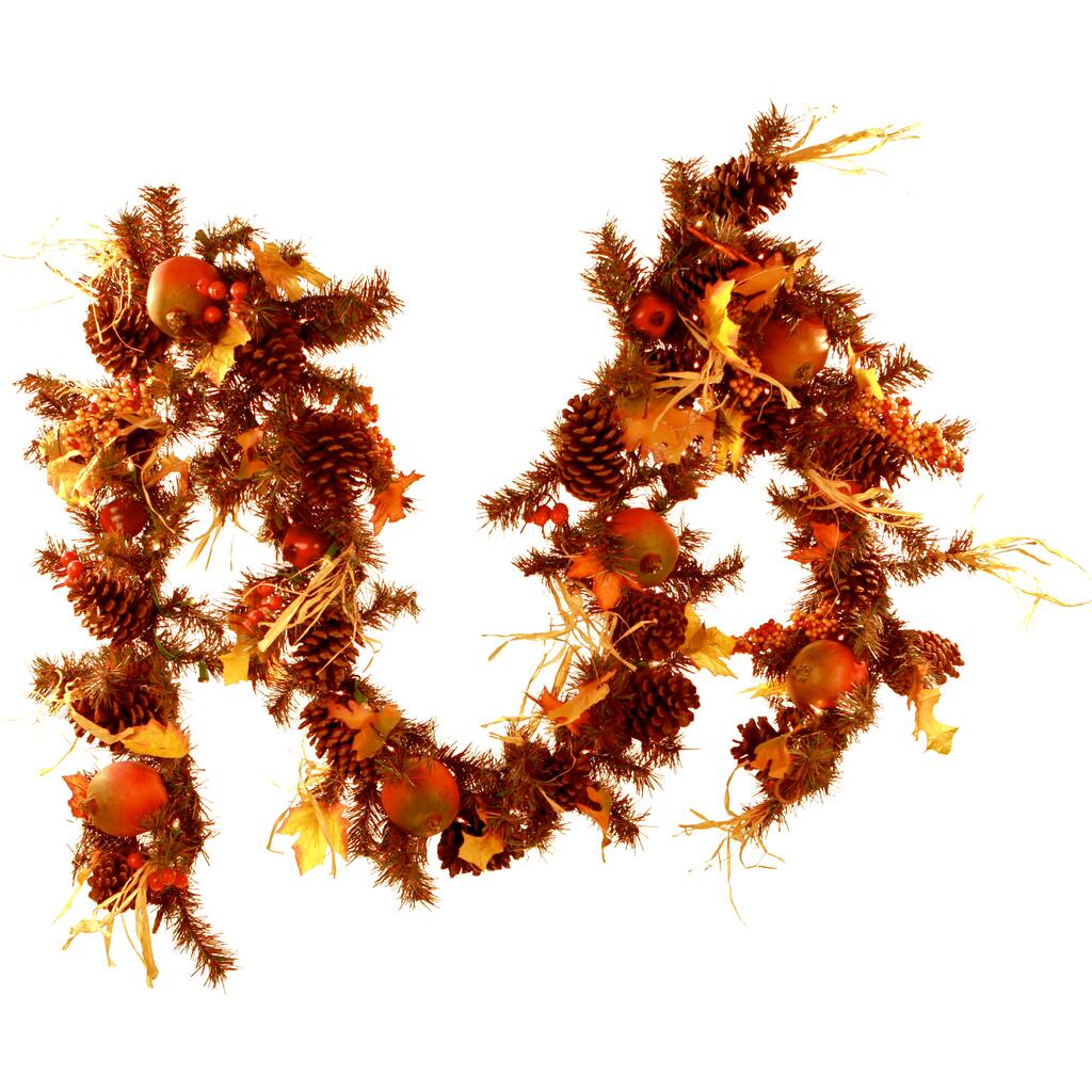 Pre-lit Fall Garland (9 Feet Long)