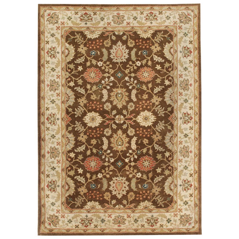 Hand tufted Oriental Coffee Liqueur Wool Rug (6 X 9)