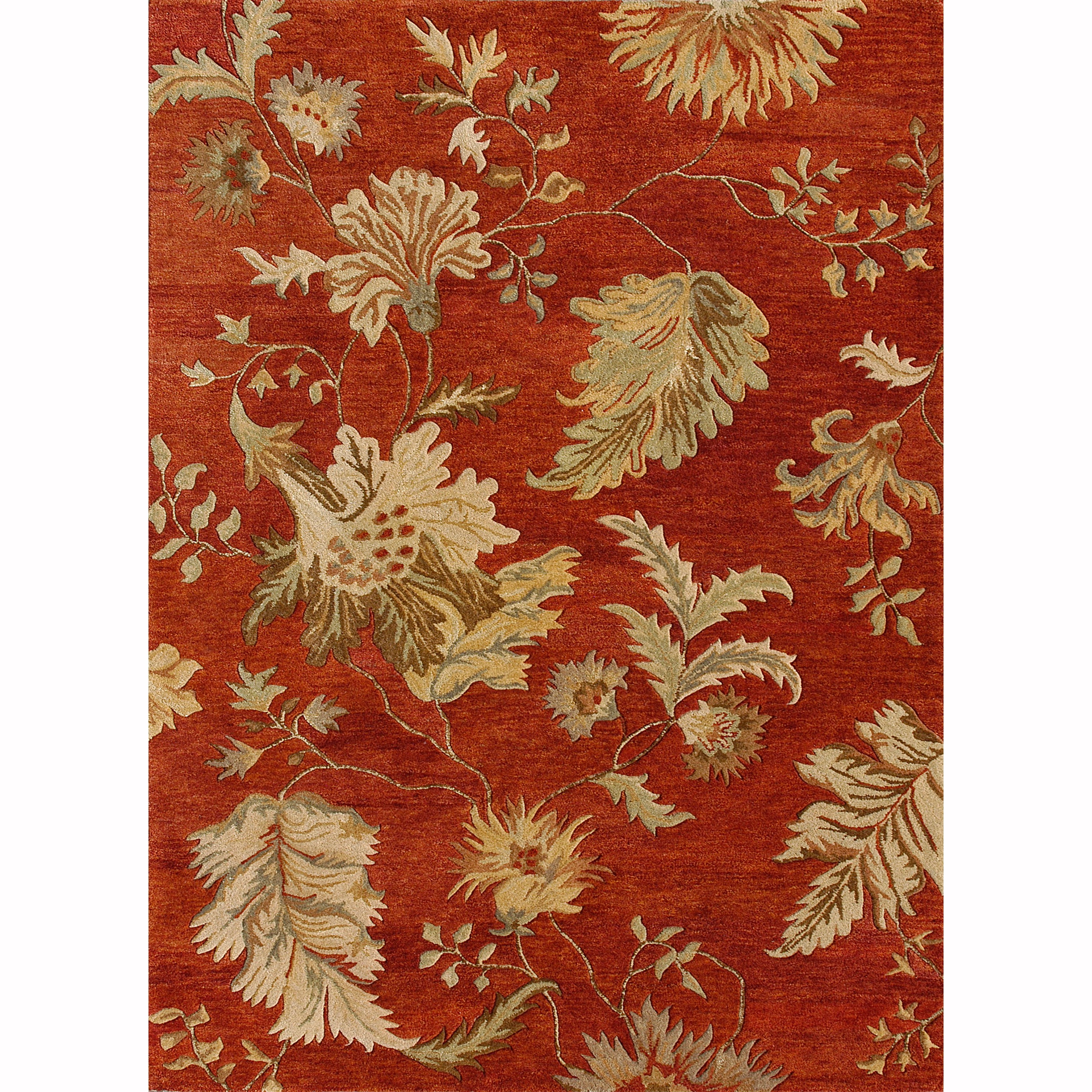 Handtufted Ferring Red Wool Rug (36 X 56)