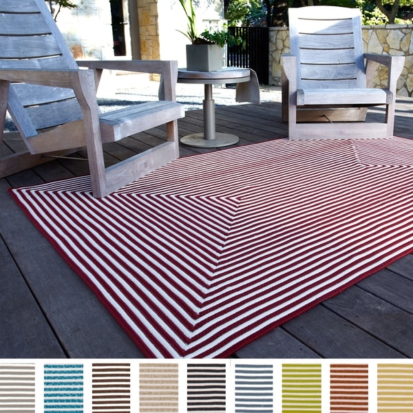 Indoor/Outdoor Hand-braided Contemporary Rug - 9'3 x 13'