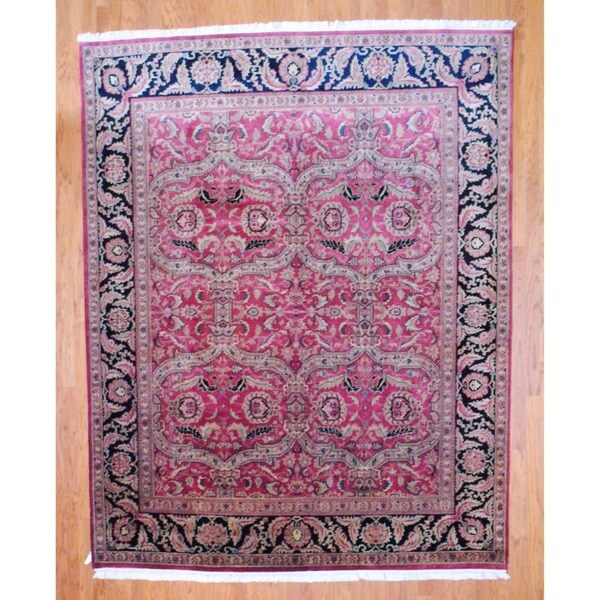 Herat Oriental Indo Hand-knotted Sarouk Wool Rug (8' x 10') - 8' x 10'