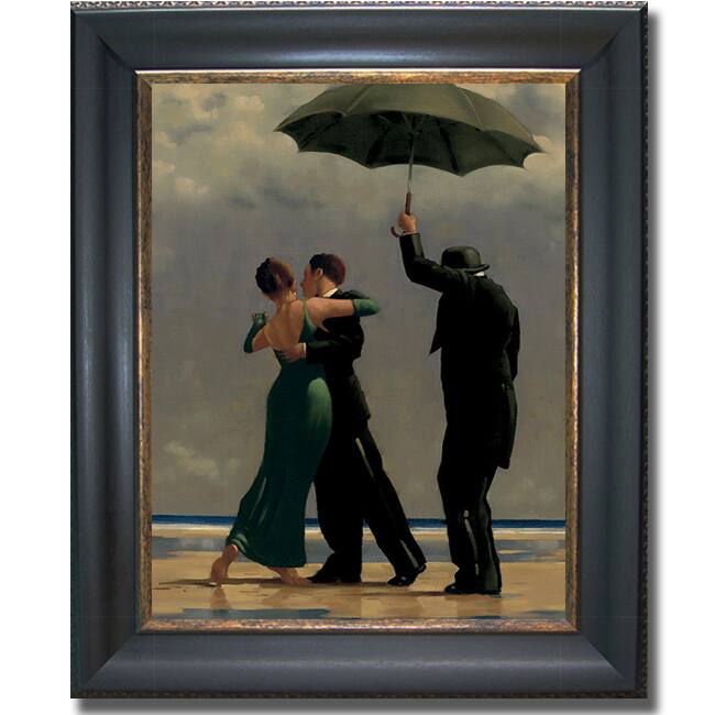Jack Vettriano 'Dancer in Emerald' Framed Canvas Art
