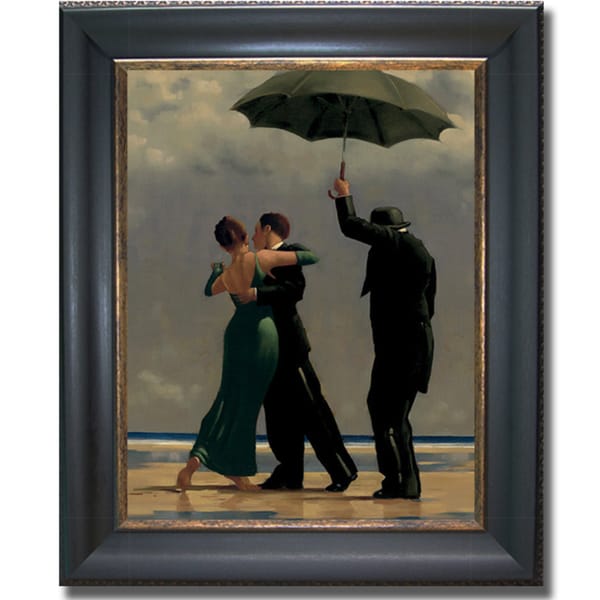 Shop Jack Vettriano 'Dancer in Emerald' Framed Canvas Art - On Sale