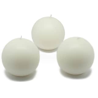 White Citronella Scented Round Candles (Pack of 6)