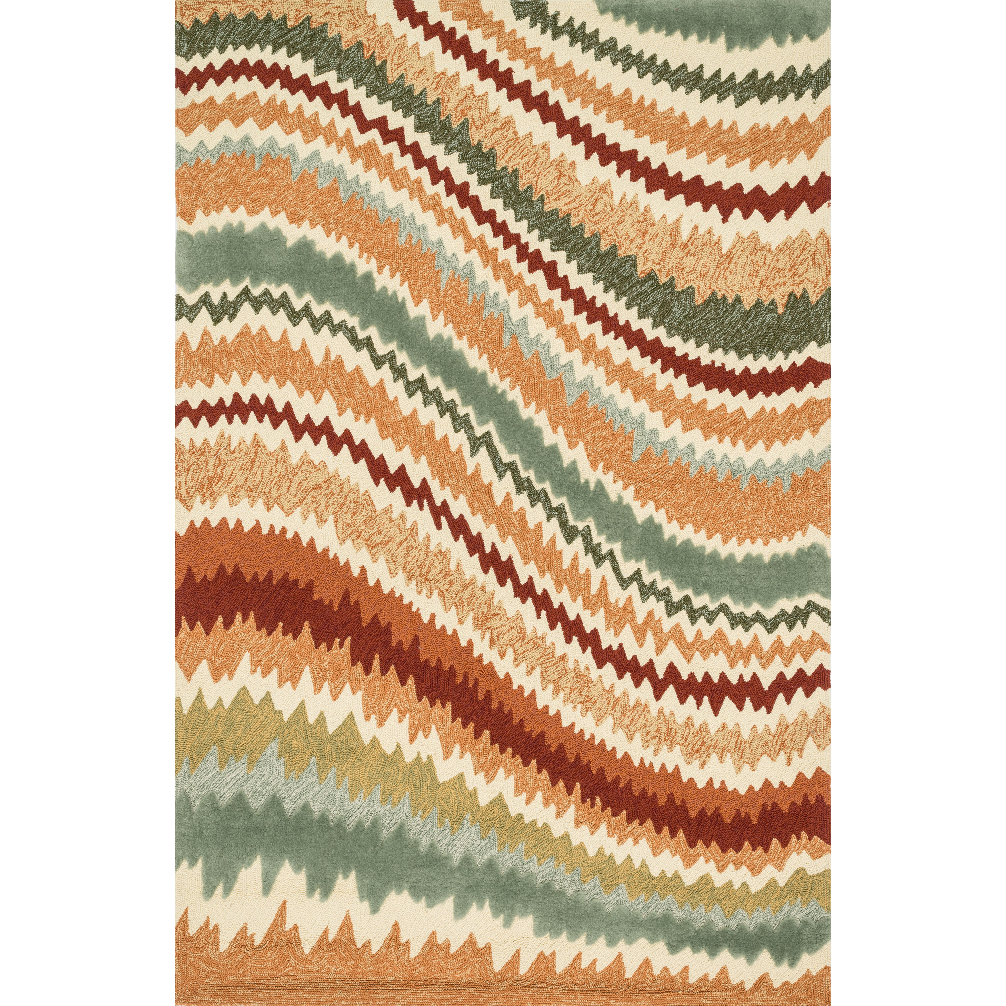 Hand hooked Portia Spice Rug (5 X 76)