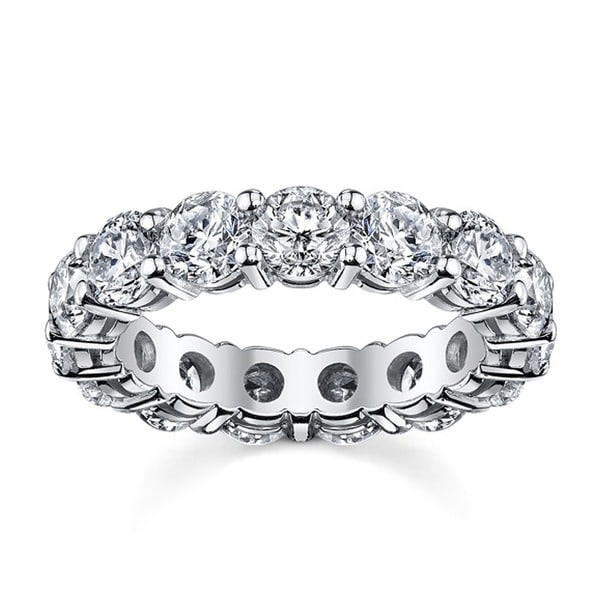 14k White Gold TDW Diamond Eternity Wedding Band (H-I, I1-I2)