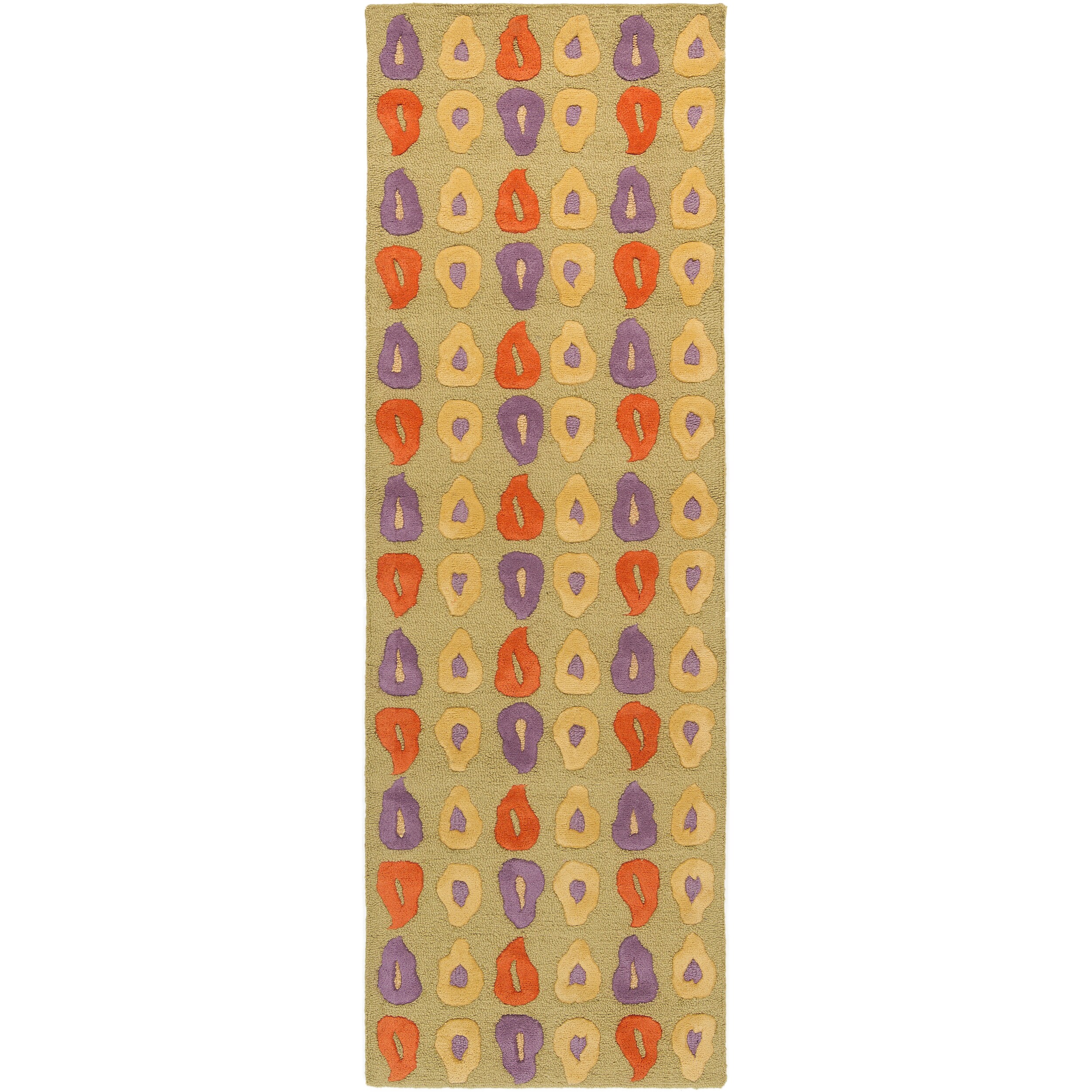Mandara Hand tufted Bold Abstract Wool Rug (26 X 76)