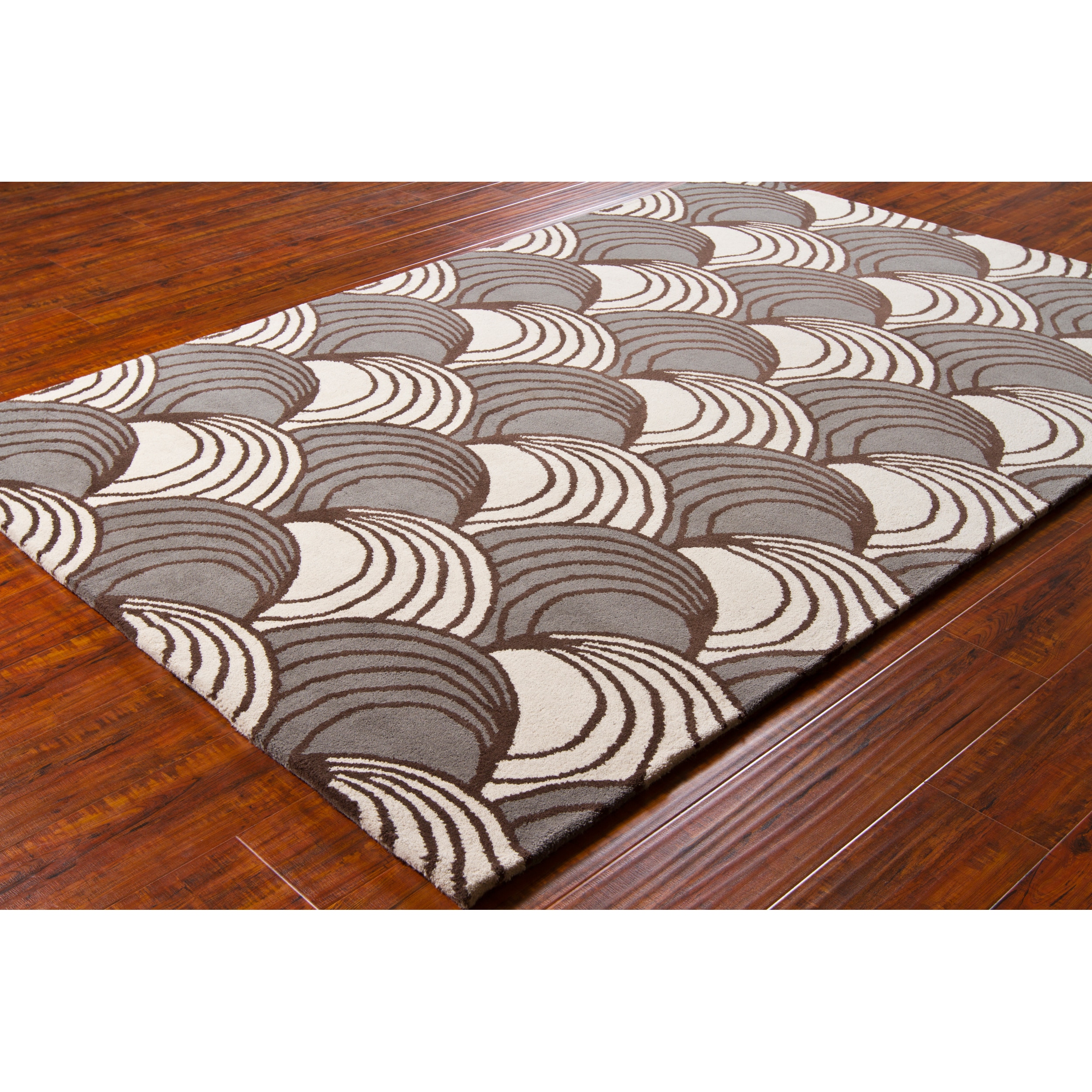 Mandara Hand tufted Abstract Wool Area Rug (5 X 76)