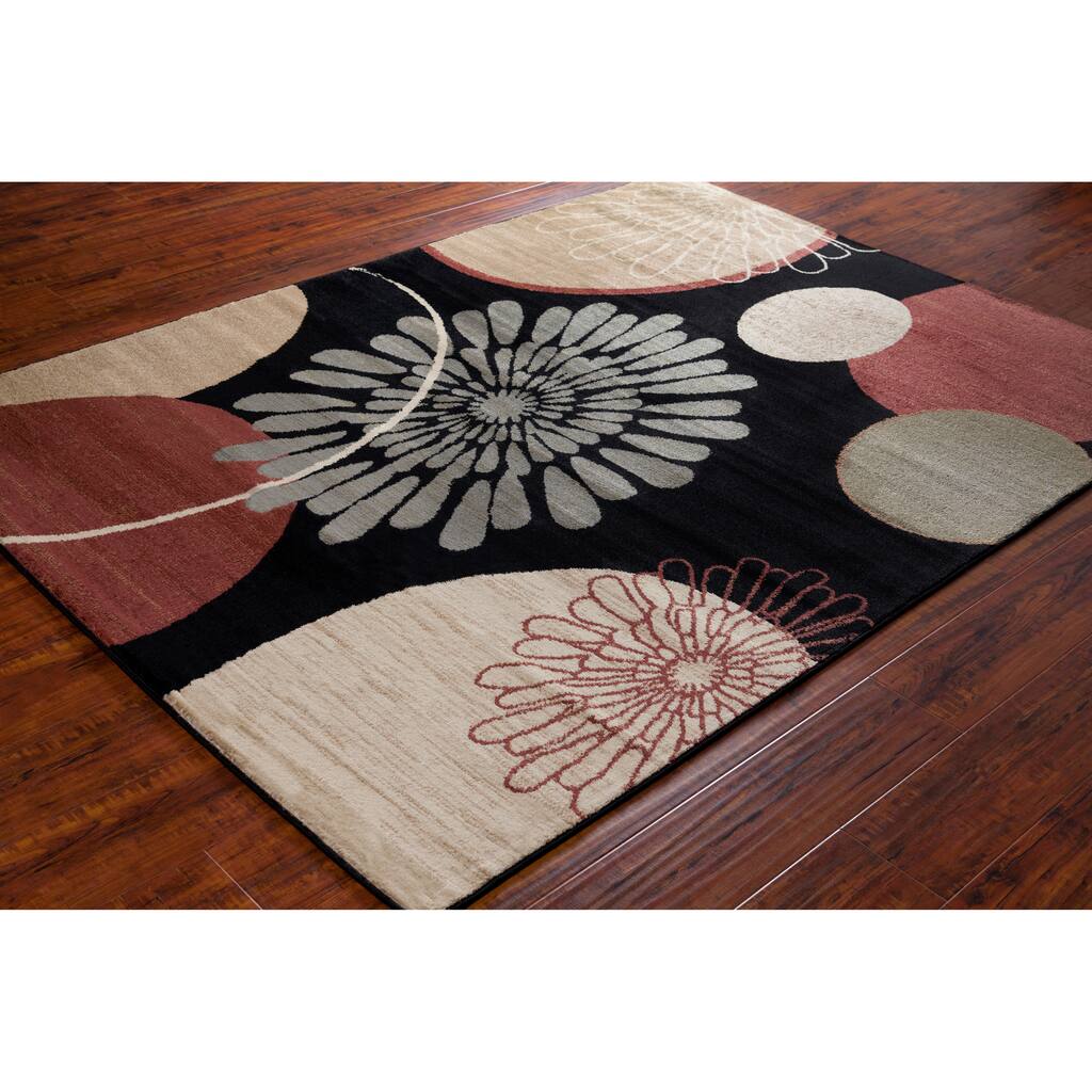 Artist's Loom Indoor Transitional Floral Rug (7'10 x 10'6)