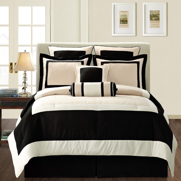 Shop Gramercy Queen-size 12 Piece Black Bed in a Bag with ...