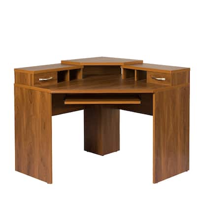 Corner Desk with Monitor Platform