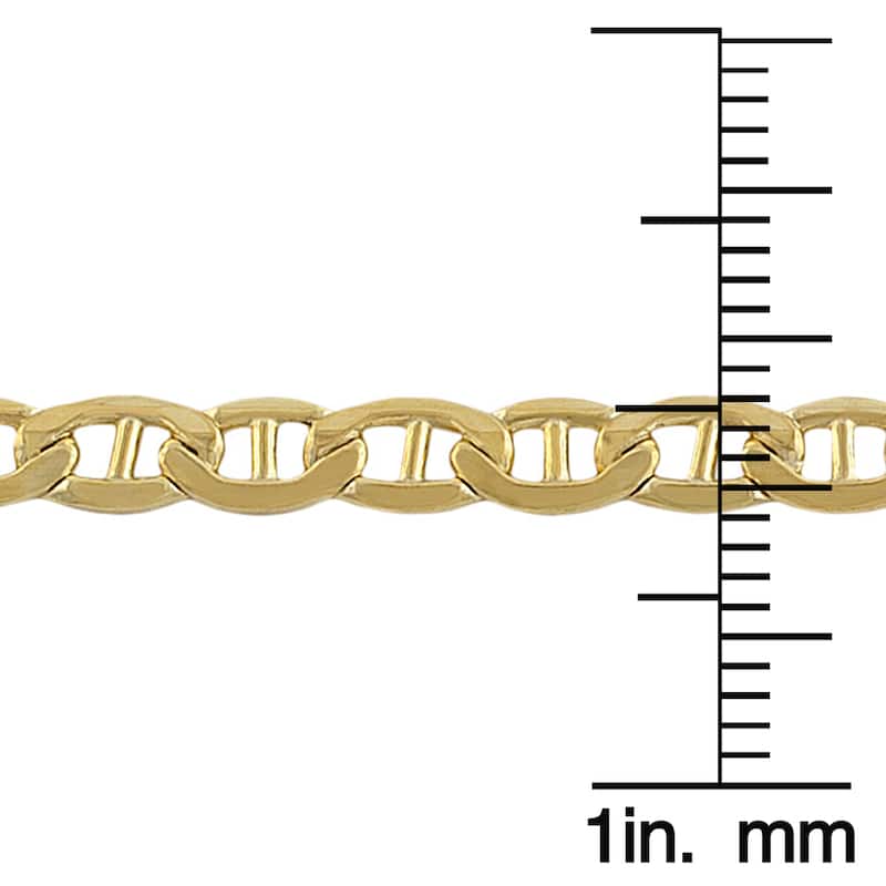 Fremada 14k Yellow Gold-filled Mariner Link Chain Necklace (18-36 inch)