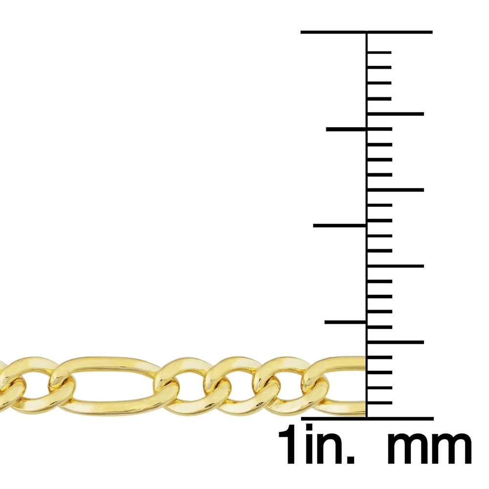Shop 14k Yellow Gold Filled Figaro Link Chain Necklace 18 36 Inches On Sale Overstock