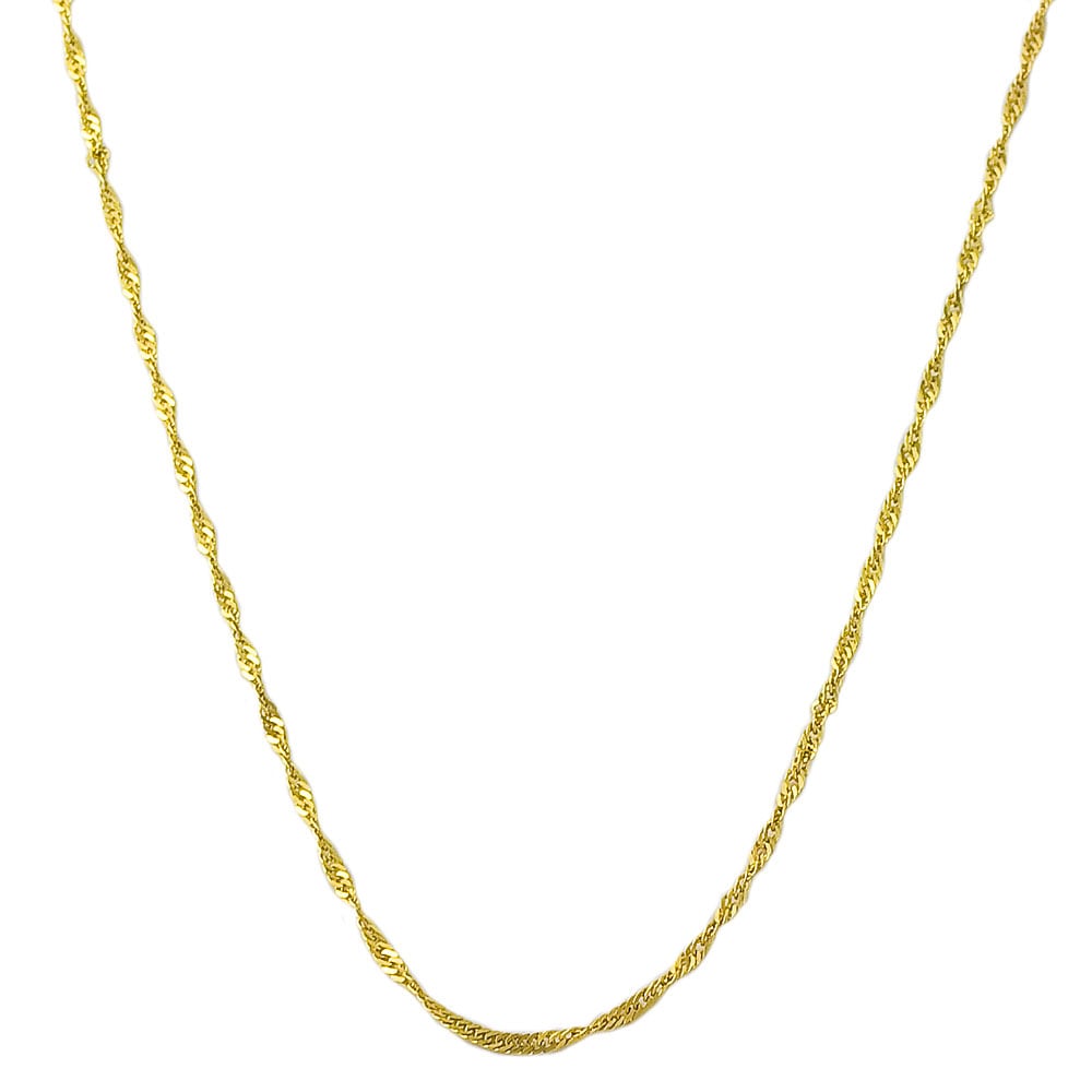 Shop Fremada 14k Yellow Gold Singapore Chain Necklace 14 30 Inch