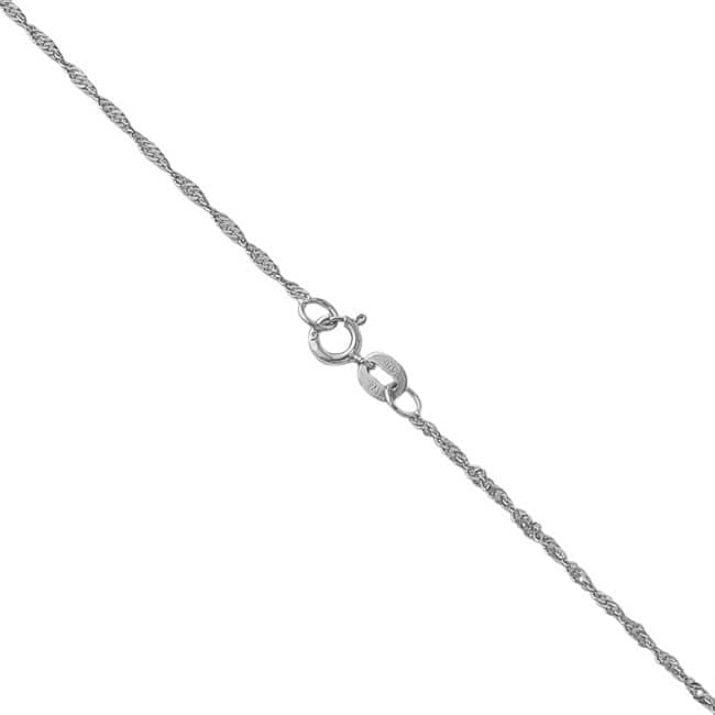Fremada 14k White Gold Singapore Chain Necklace (16-30 inch)