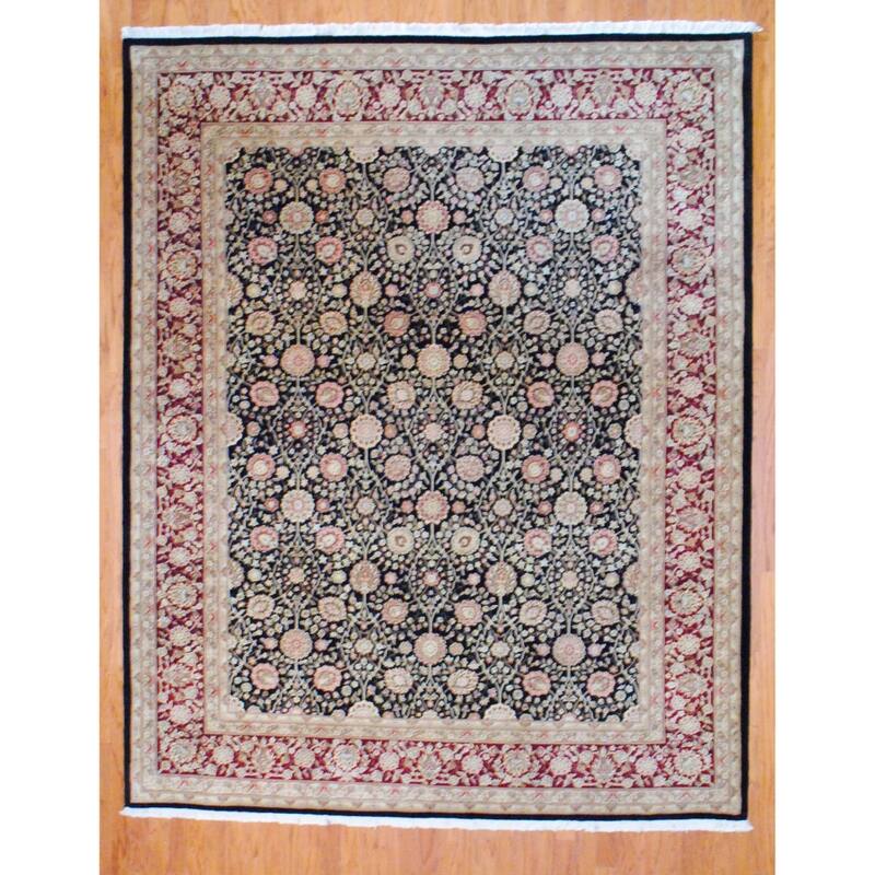 Handmade One-of-a-Kind Sino Tabriz Wool and Silk Rug - 8' x 10'