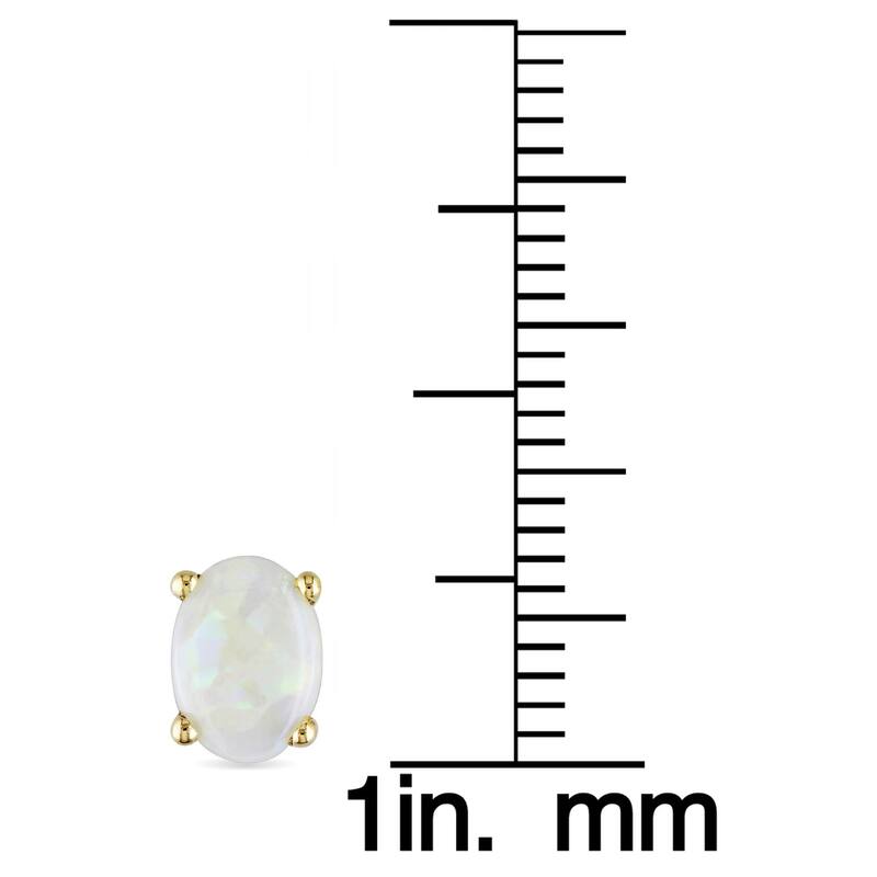Miadora 10-kt. Yellow Gold Opal Earrings