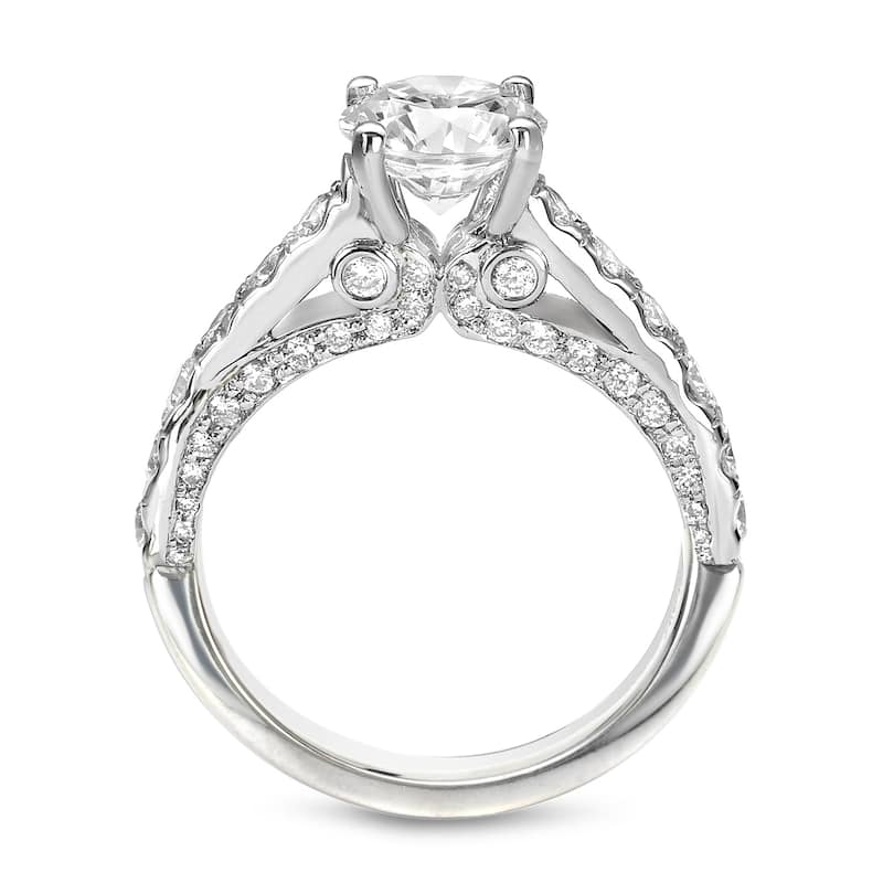 Auriya 14k Gold 1 3/4ct TDW Certified Round Diamond Engagement Ring (H-I, SI1-SI2)