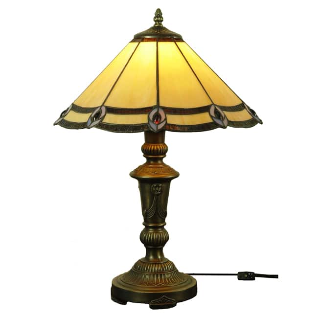 Precious Handcrafted Stained Glass Tiffany Style Table Lamp