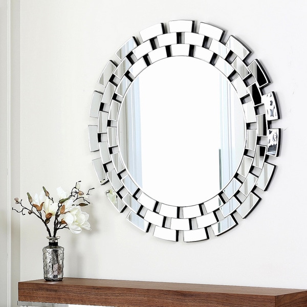 Abbyson Living Devon Round Wall Mirror Abbyson Living Mirrors