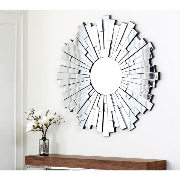 Abbyson Living Empire Round Wall Mirror Abbyson Living Mirrors