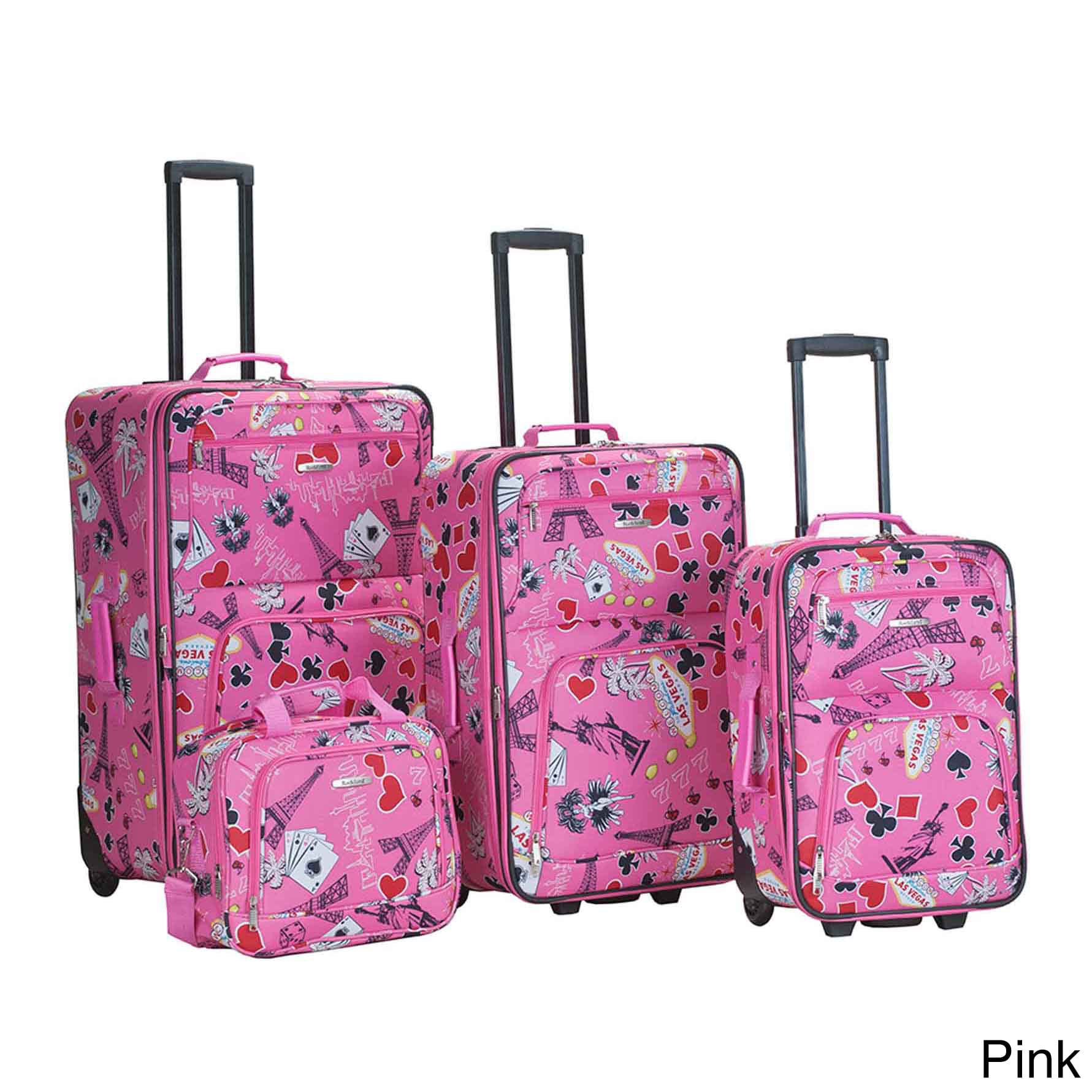 Rockland Las Vegas 4 piece Expandable Luggage Set