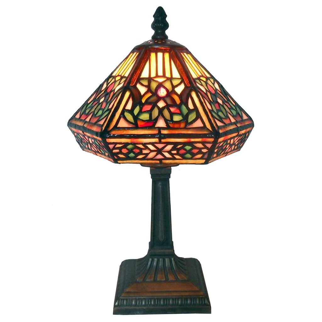Tiffany Style Floral Mosaic Table Lamp