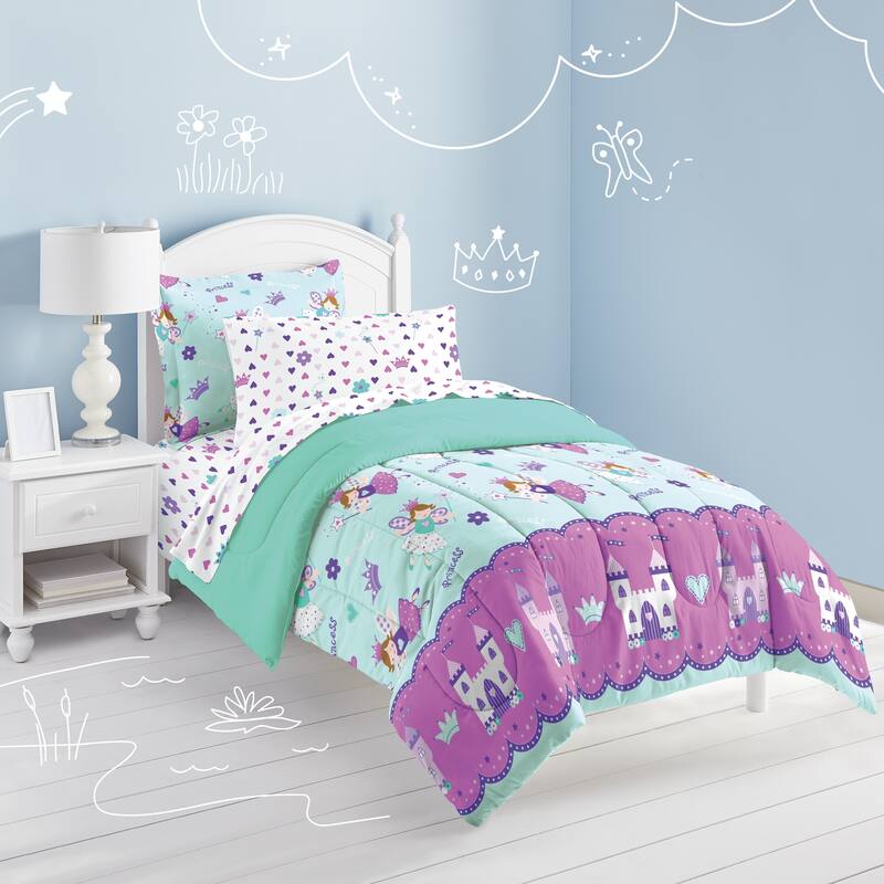 Dream Factory Magical Princess Twin 5-piece Bed in a Bag with Sheets