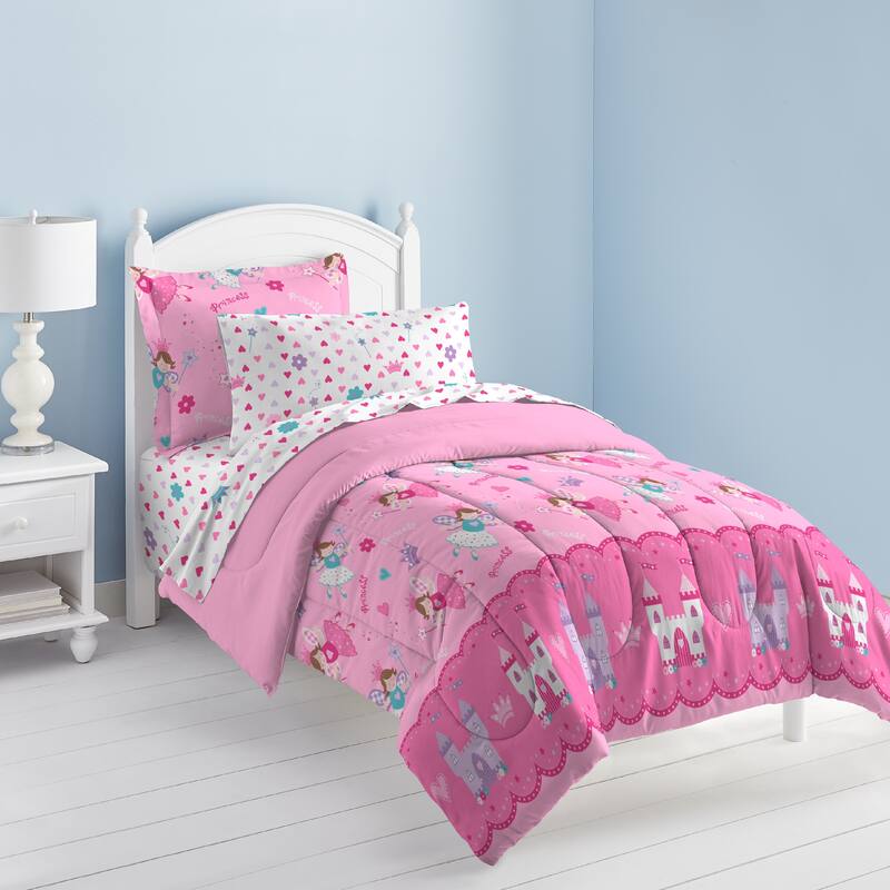 Dream Factory Magical Princess Twin 5-piece Bed in a Bag with Sheets