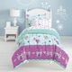 preview thumbnail 2 of 8, Dream Factory Magical Princess Twin 5-piece Bed in a Bag with Sheets Blue/White