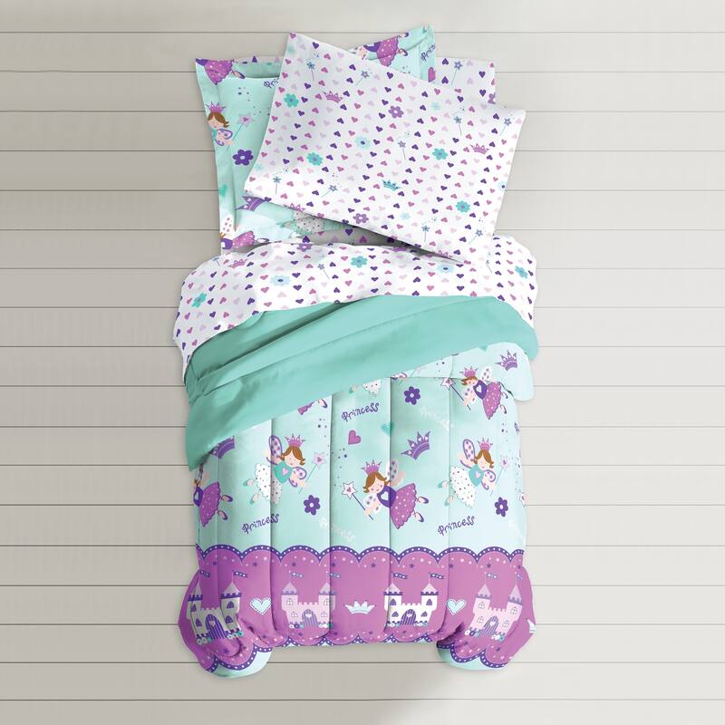 Dream Factory Magical Princess Twin 5-piece Bed in a Bag with Sheets