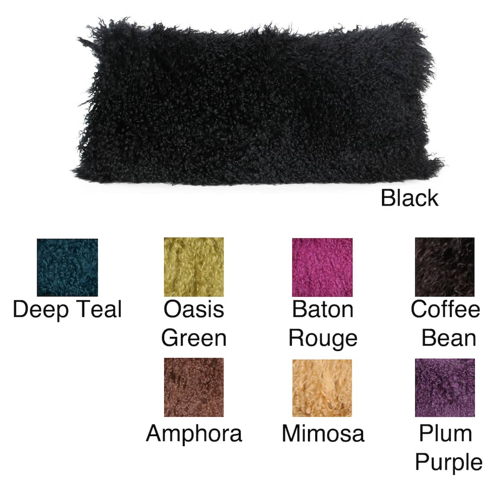 Thro Mongolian Fur Decorative Pillow