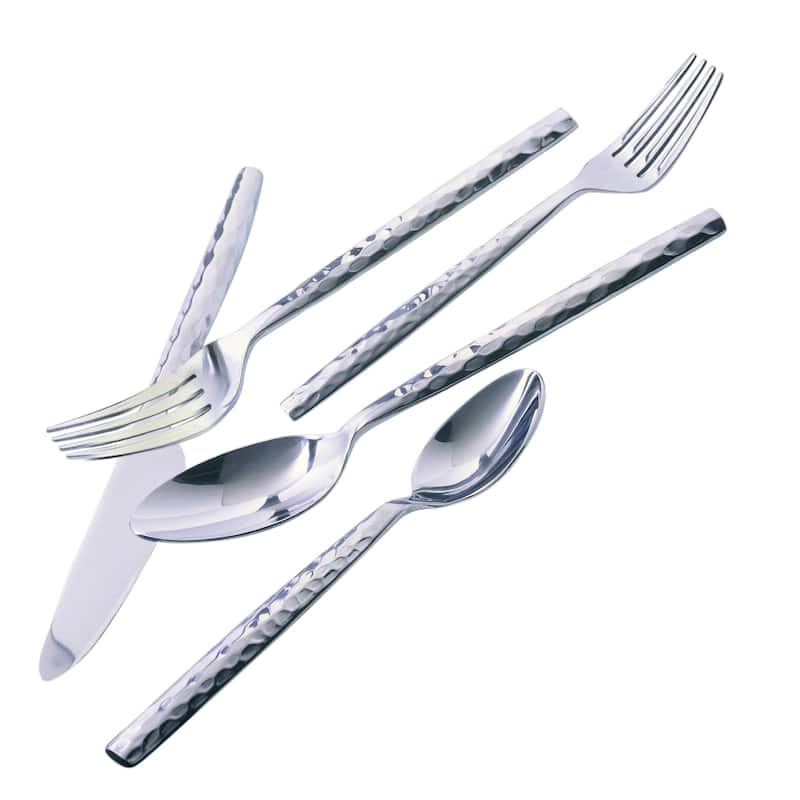 Hammered Forged 20 Piece Flatware Set
