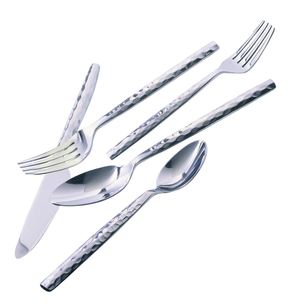 Oster Godfrey 5 Piece Stainless Steel Black Cutlery Set with Wood Print  Handles - Bed Bath & Beyond - 32058093