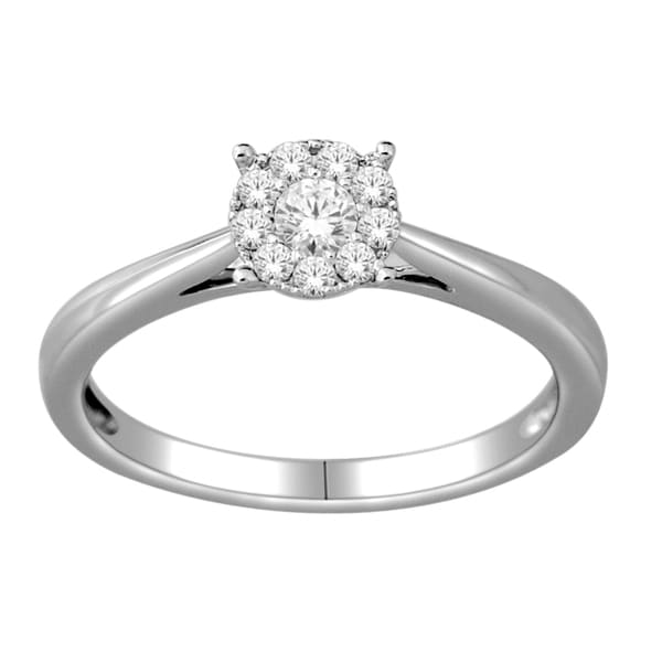 De Couer 10k White Gold 1/4ct TDW Diamond Ring