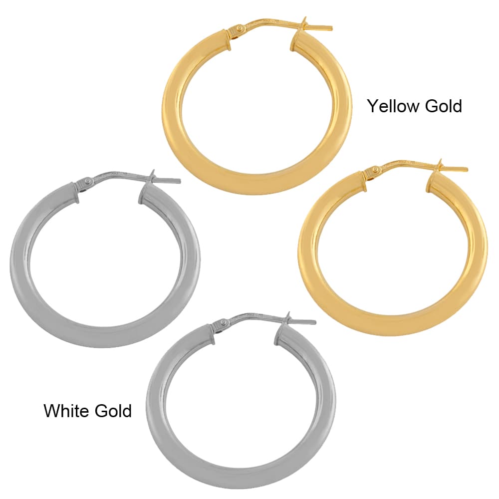 Gold 3x20 mm Polished Tube Hoop Earrings Today $159.99