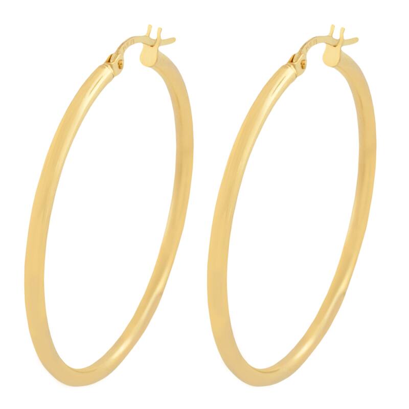 Fremada 14k Gold 2x30-mm Polished Tube Hoop Earrings - Yellow Gold - Yellow