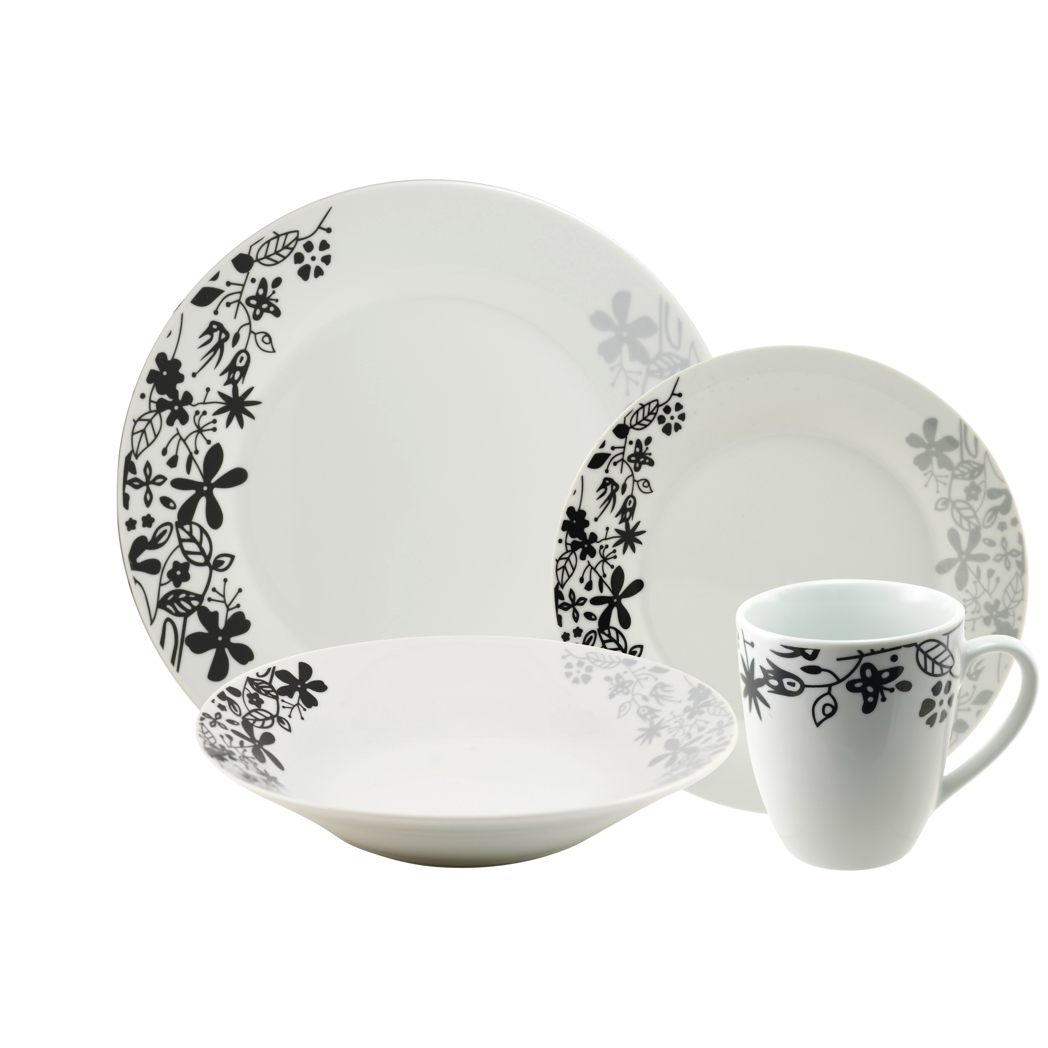 10 Strawberry Street Eden 16 Piece Dinnerware Set