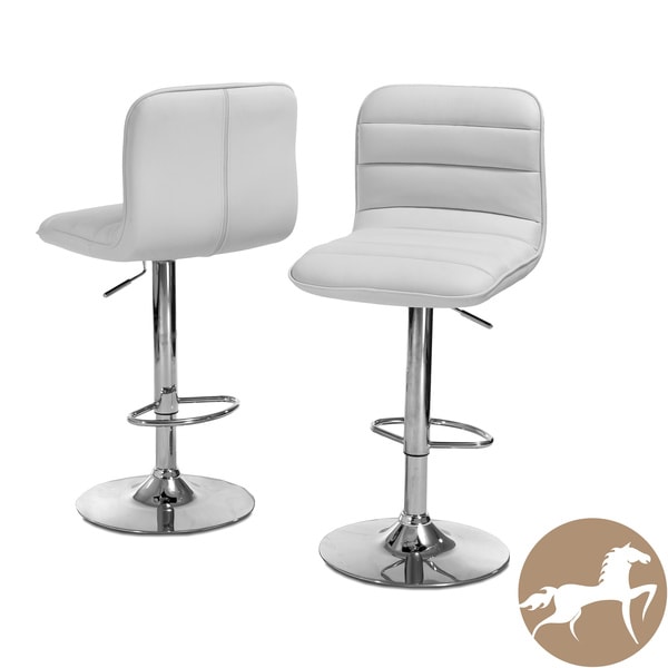 Christopher Knight Home Agoura White PU Barstools (Set of 2) Christopher Knight Home Bar Stools