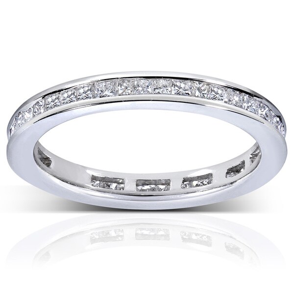 Annello by Kobelli 14k Gold 1ct TDW Princess Diamond Eternity Ring