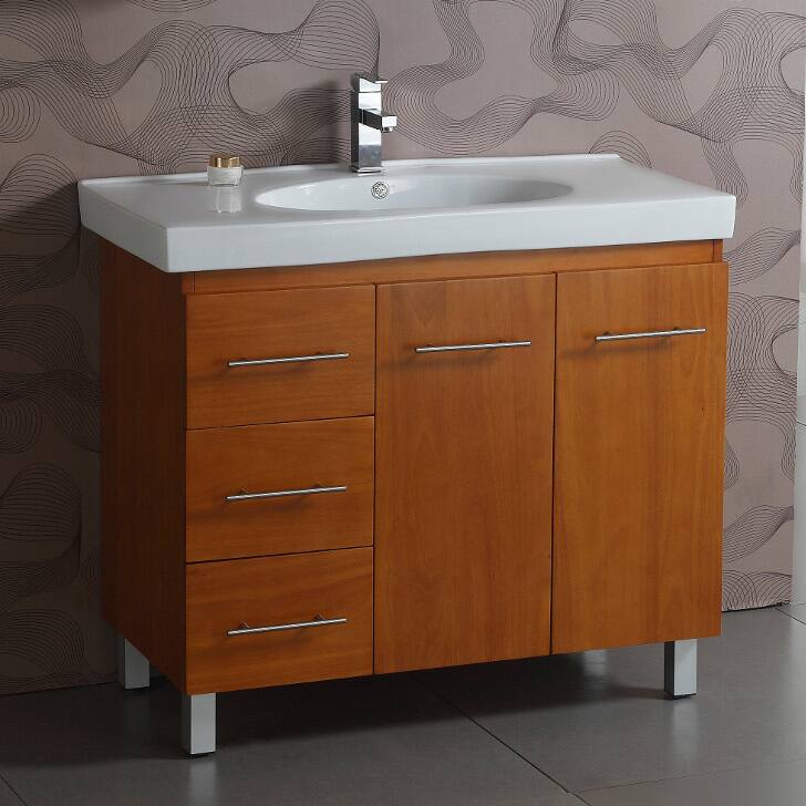 Ceramic Top 40-inch Single Sink Bathroom Vanity - White
