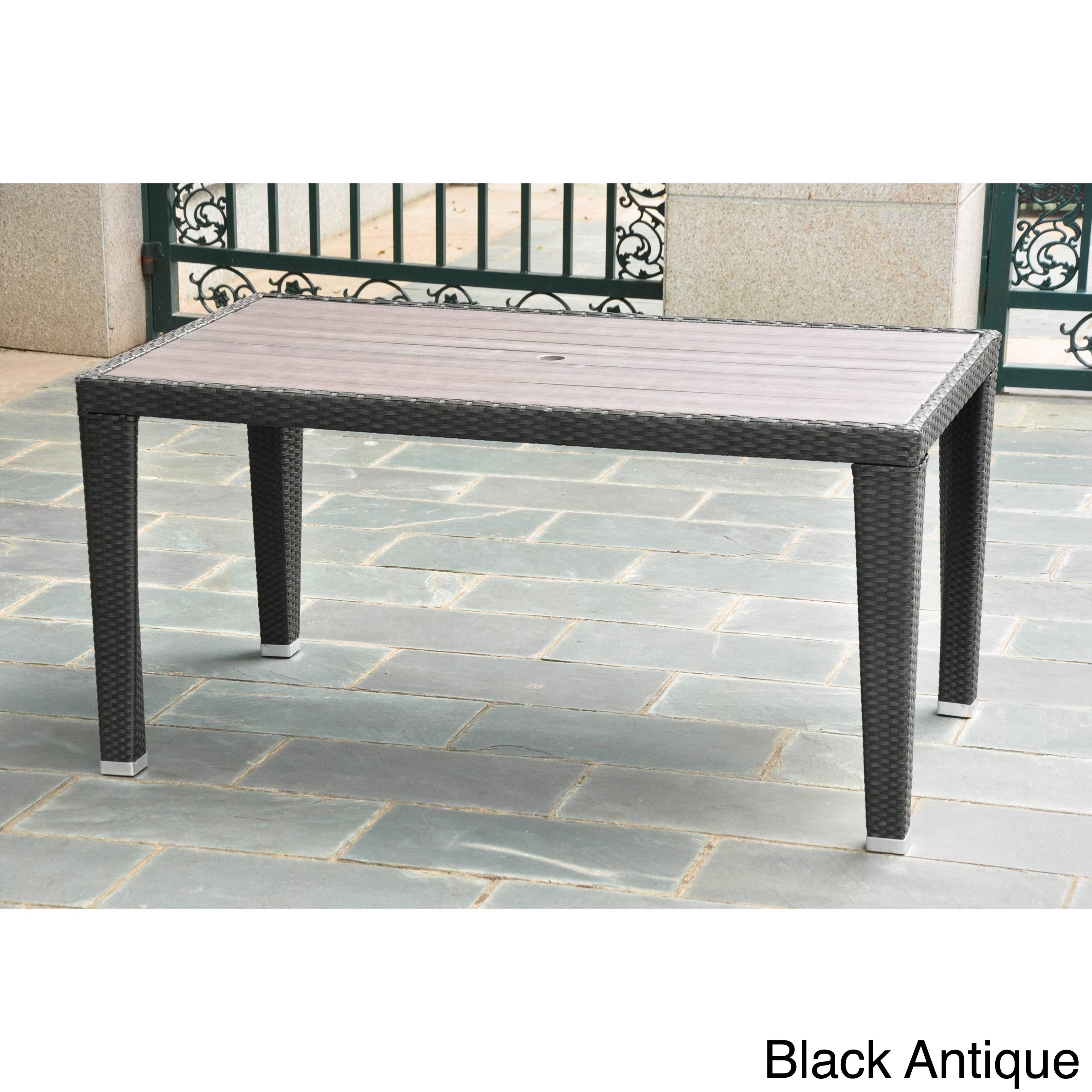 International Caravan Resin Wicker/aluminum Outdoor Table