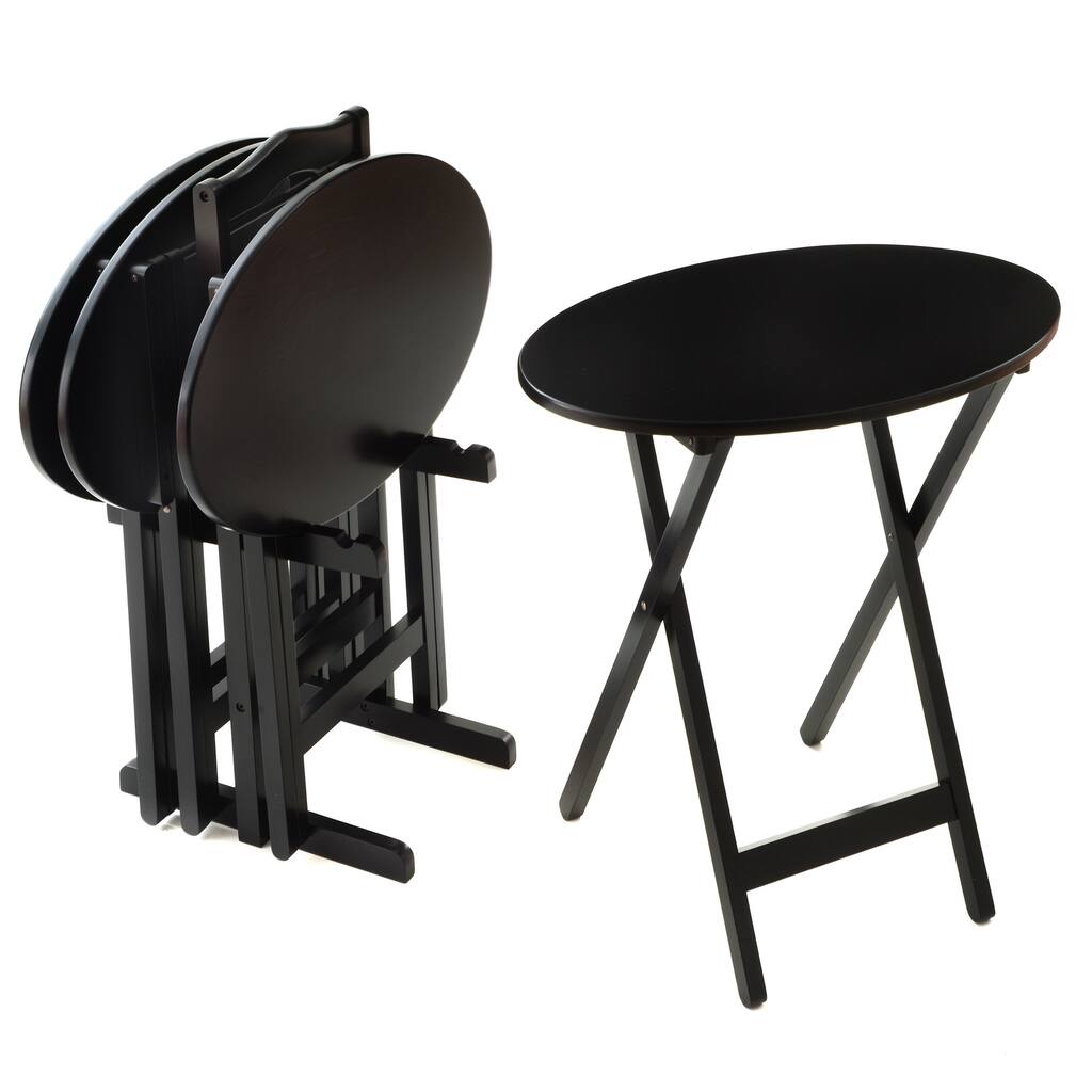 Bianco Collection Furniture Oval Tray Table Set