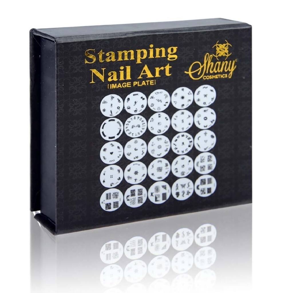 SHANY Nail Art Polish Stamping Manicure Image Plates with Storage - Black/White