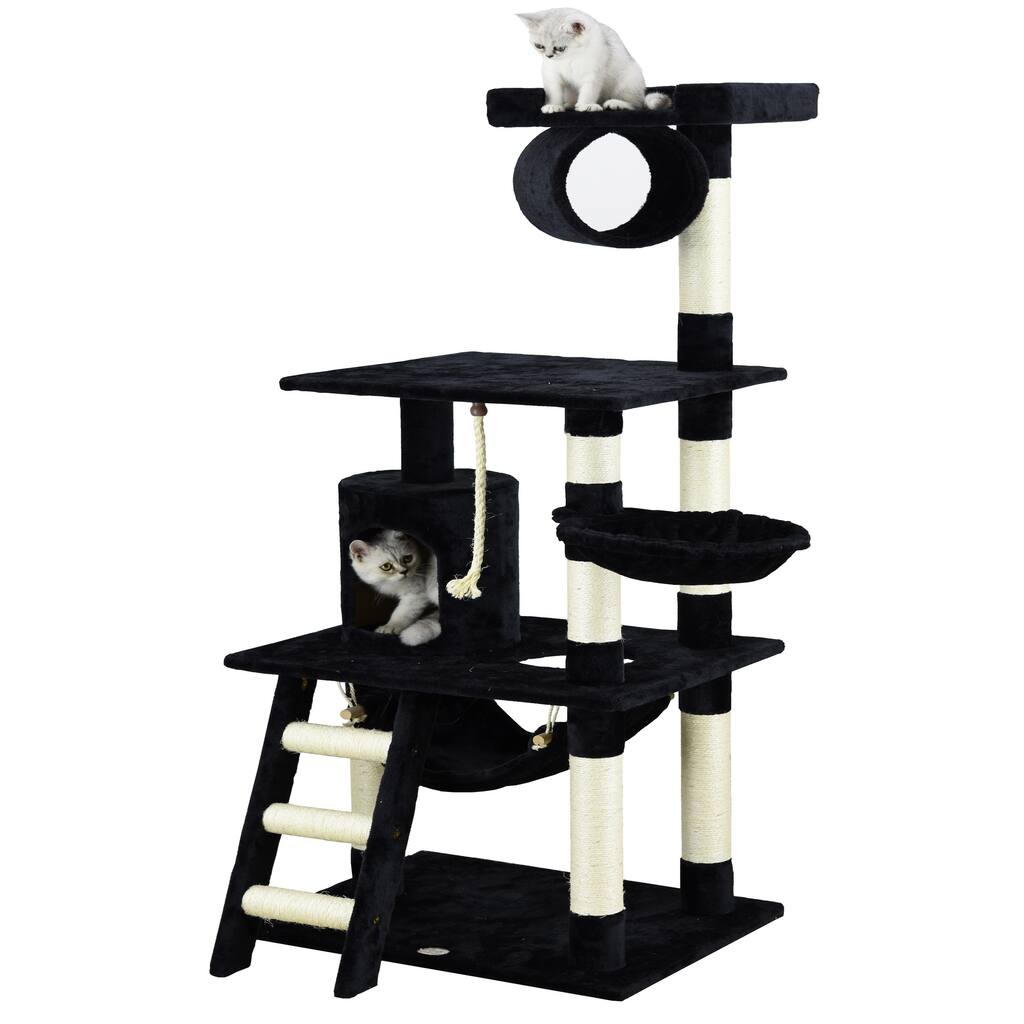 Go Pet Club Black 62-inch High Cat Tree Furniture