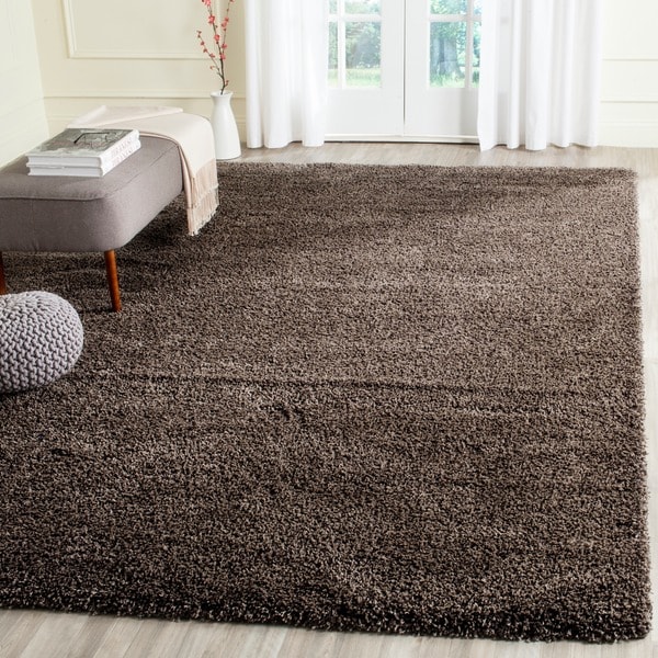 Safavieh California Cozy Solid Mushroom Shag Rug - 14790759 - Overstock ...