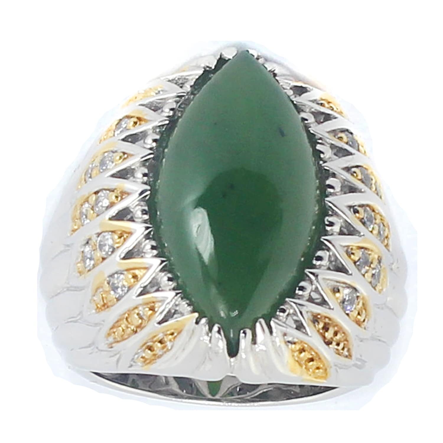 Michael Valitutti Two tone Nephire Jade and White Sapphire Ring Today