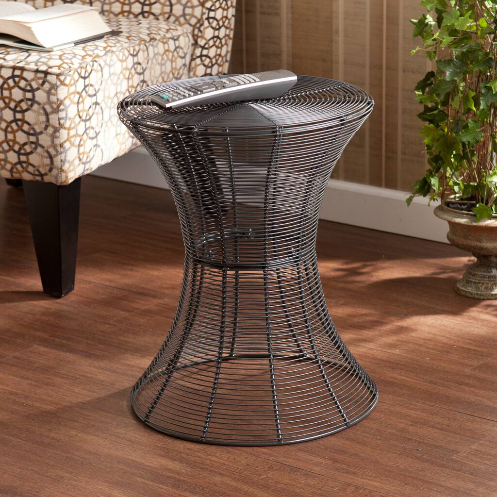 SEI Furniture Kayden Indoor/ Outdoor Silver Metal Accent Table